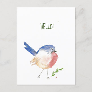 sassy bluebird postcard