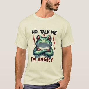 Sassy Bold I'm Angry Frog Graphic Quote T-Shirt