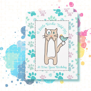  Sassy Cat Cartoon Funny Saying Old Age Birthday Card