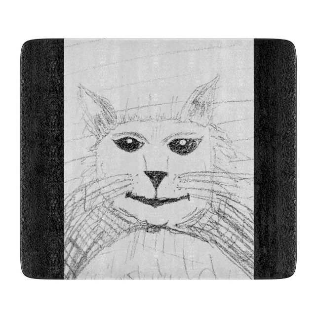 Sassy Cat Cutting Board (Front)