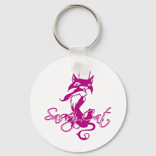 Sassy Cat Key Ring (Front)