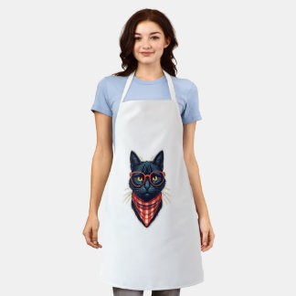 Sassy Cat Sticker  Apron