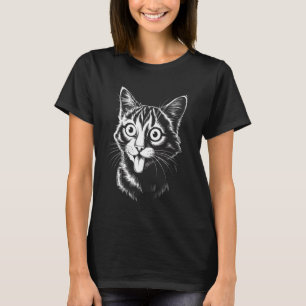 Sassy Cat Sticking Tongue Out Funny Animal Humour T-Shirt