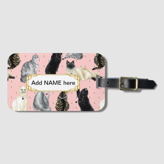 SASSY CATS LUGGAGE TAG (Front Horizontal)