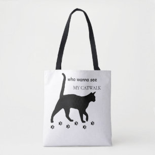 Sassy Catwalk Tote Bag   Funny & Eco-Friendly Shou
