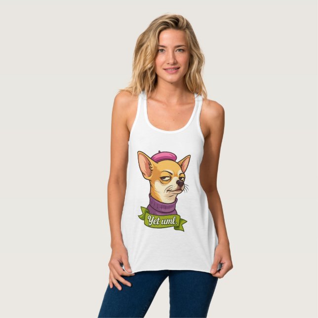 Sassy Chihuahua Sticker  Singlet (Front Full)