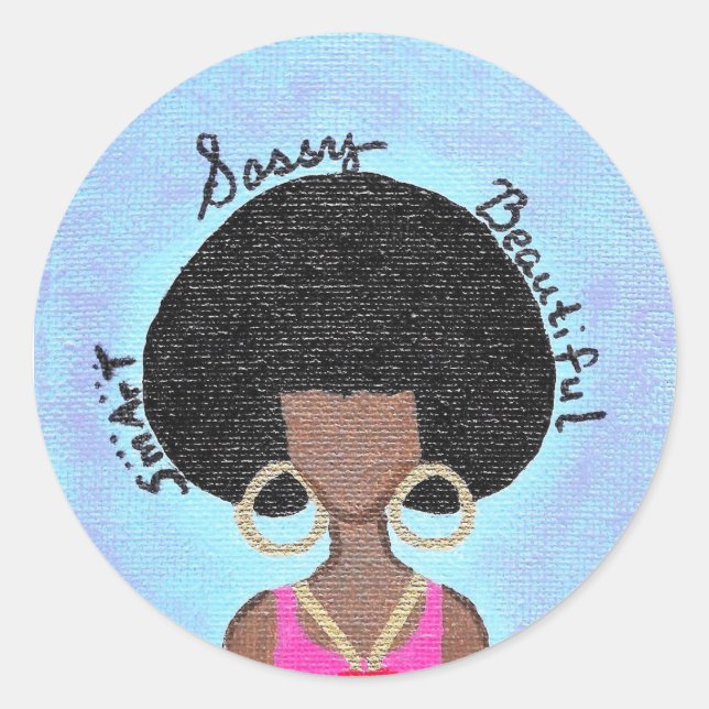 Sassy Classic Round Sticker (Front)