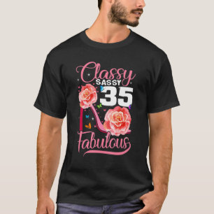 Sassy Classy 33 Fabulous 33rd Birthday High Heel T-Shirt