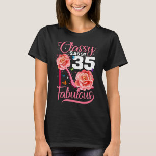 Sassy Classy 35 Fabulous 35th Birthday  high heels T-Shirt