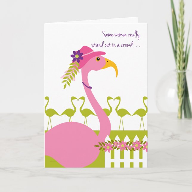 Sassy Classy Flamingo for Mum on Mother's Day Card (Front)