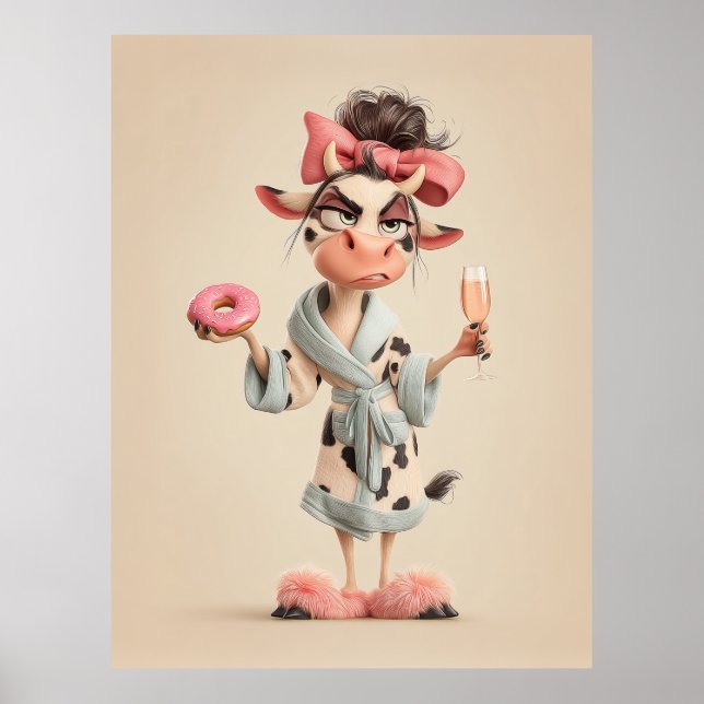 Sassy Cow in Spa Mode Poster (Front)