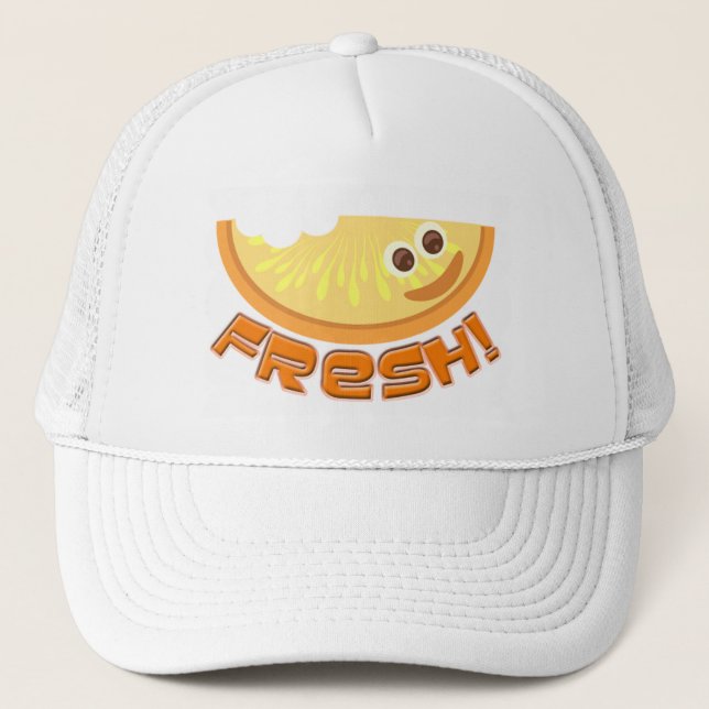 Sassy Cute Fresh Orange Trucker Hat (Front)
