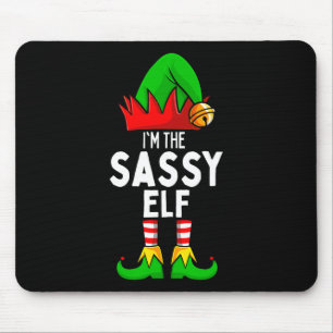 Sassy Elf Matching Family Christmas  Mouse Pad