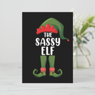 Sassy Elf Matching Family Group Christmas Party Invitation
