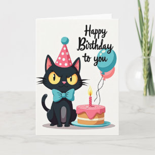 Sassy Feline Birthday Card