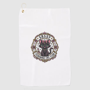 Sassy Feminine Cat Funny Cat Lover Design - Sassy Golf Towel