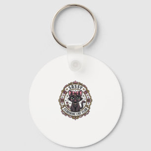 Sassy Feminine Cat Funny Cat Lover Design - Sassy  Key Ring