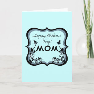 Sassy Floral Mother's Day Greeting Card Periwinkle