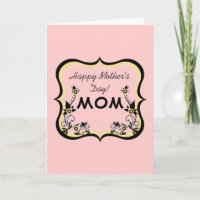 Sassy Floral Mother's Day Greeting Card, Yellow