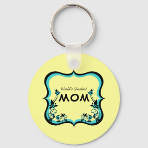 Sassy Floral World's Greatest Mum Keychain
