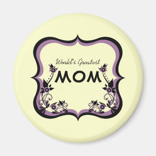 Sassy Floral World's Greatest Mum Magnet