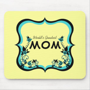 Sassy Floral World's Greatest Mum Mousepad