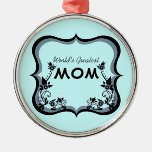 Sassy Floral World's Greatest Mum Ornament