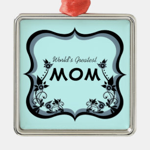 Sassy Floral World's Greatest Mum Ornament