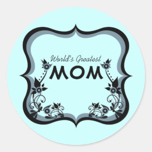Sassy Floral World's Greatest Mum Stickers