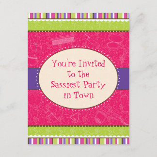 Sassy Girl Birthday Party Invitation