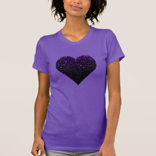 Sassy Girl Purple Sparkles Heart Love Tee