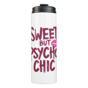 Sassy Girly Humor with Pink Lips Thermal Tumbler