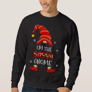 Sassy Gnome Christmas Pajama Matching Family Sweatshirt