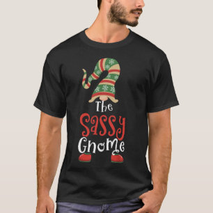 Sassy Gnome Matching Family Christmas Pajama T-Shirt