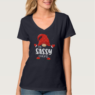 Sassy Gnome Matching Family Group Christmas Pajama T-Shirt