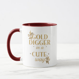 Sassy Gold Typography with Floral Bows Mug