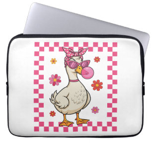 Sassy Goose with Bubblegum Laptop Sleeve