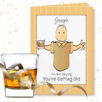 Sassy Grey Hair Male Cartoon Alcohol Birthday