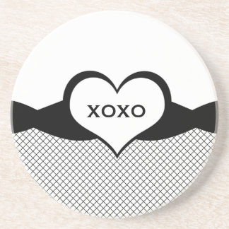 Sassy Heart Fishnet Love Coaster