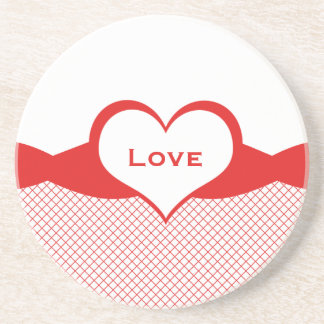 Sassy Heart Fishnet Love Coaster, Red Coaster