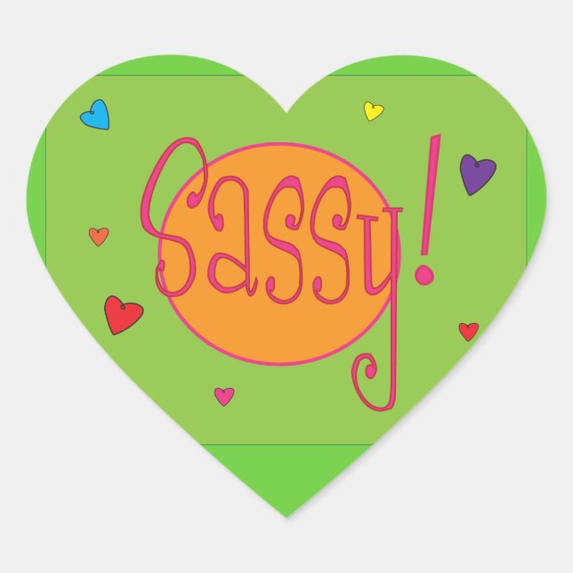 Sassy Heart Sticker (Front)