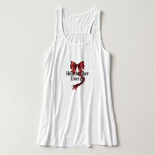 Sassy "Heartbreaker Energy" with Red Bow Singlet