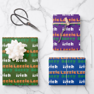 Sassy Irish Lassie Wrapping Paper Sheet