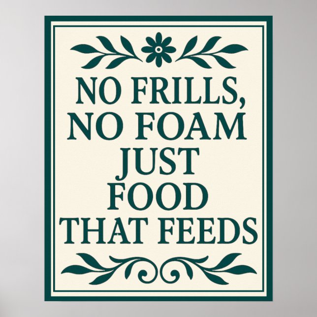 Sassy Kitchen No Frills No Foam Anti-FoodTV Poster (Front)