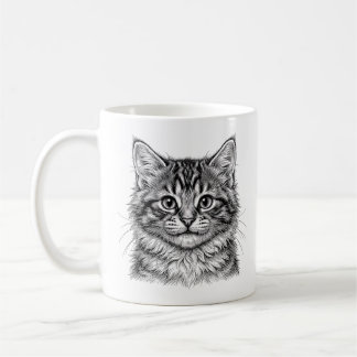 Sassy Kitten Coffee Mug Illustration