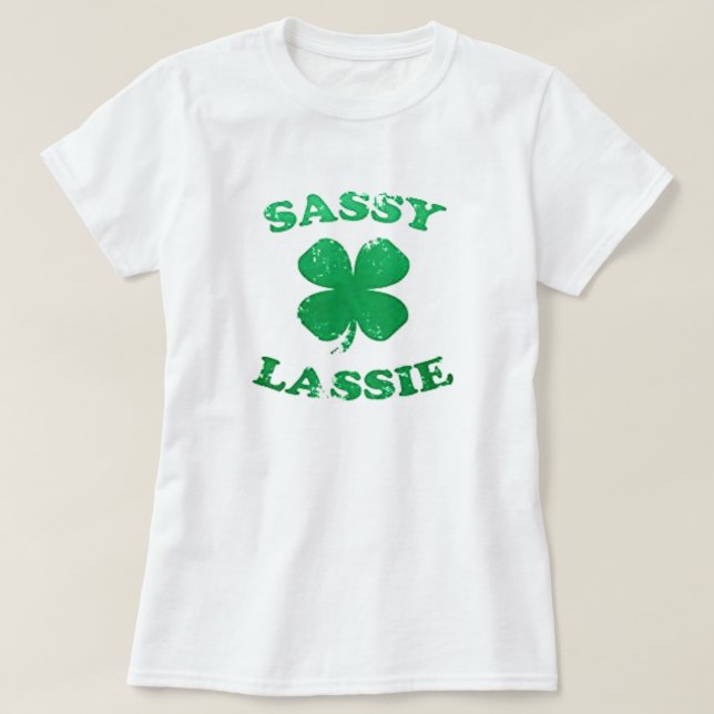 Sassy Lassie St. Patrick's Day Tee (Design Front)