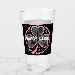 Sassy Lassy Grunge Pink Clover T-Shirt Glass