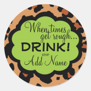 Sassy Lepord Personalised Wine Label