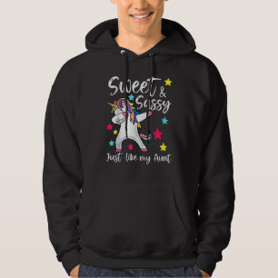 Sassy Like My Aunt Unicorn Cute Matching Auntie An Hoodie