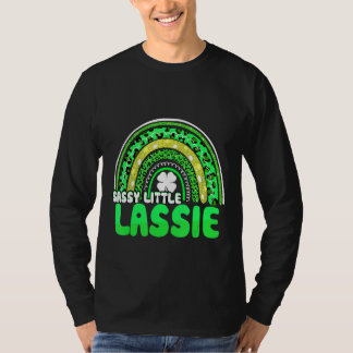Sassy Little Lassie Boho Leopard Rainbow St Patric T-Shirt